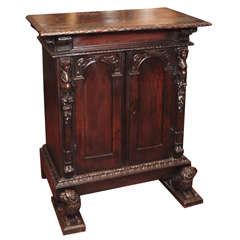 17th C. Italian Walnut Two Door Cabinet 3