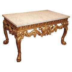 European Gilt Wood Center Table de Millieu
