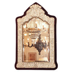 Monumental Dieppe Carved Ivory Mirror