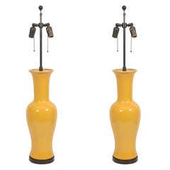 Pair of Pottery Lamps