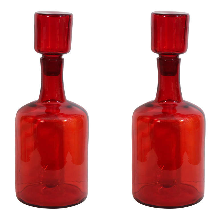 Blenko Glass Bottles