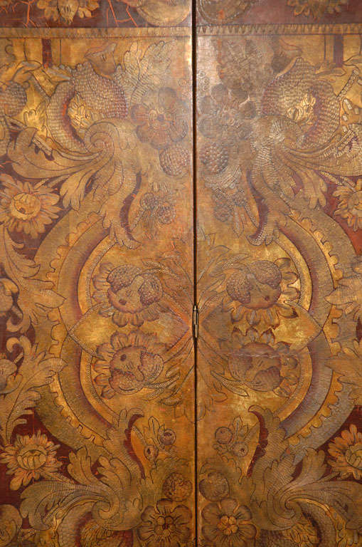 Spanish Leather Embossed 4 panels Screen 2