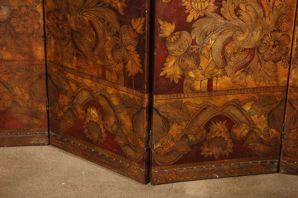 Spanish Leather Embossed 4 panels Screen 3