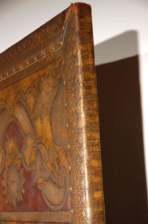 Spanish Leather Embossed 4 panels Screen 5