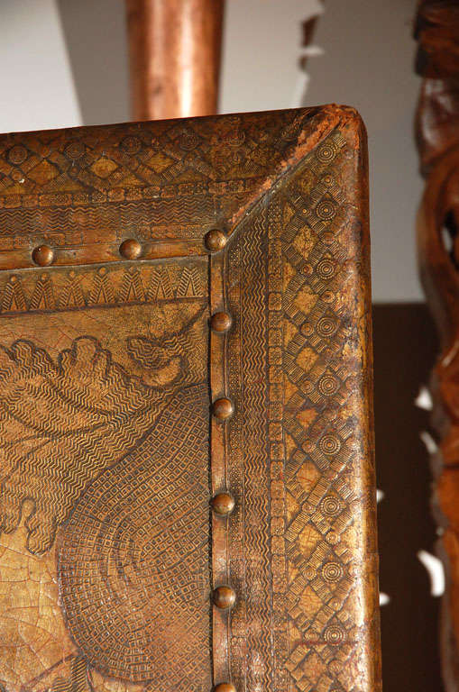 Spanish Leather Embossed 4 panels Screen 6