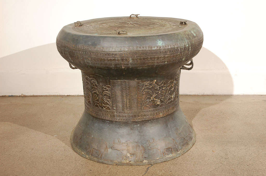 19th Century Asian Bronze Rain Drum