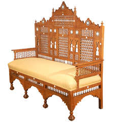 Moorish Syrian Arabian Style Settee 3