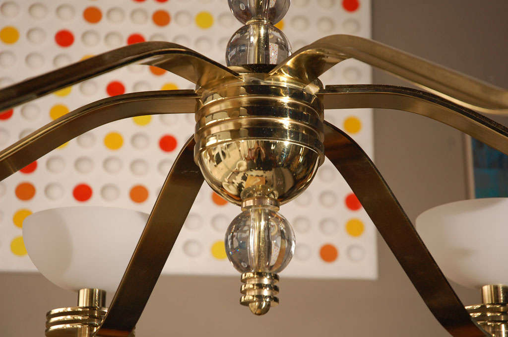 American Large Art Deco Chandelier by Bryan Cox