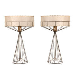 Tony Paul table lamps from his "Wires" collection