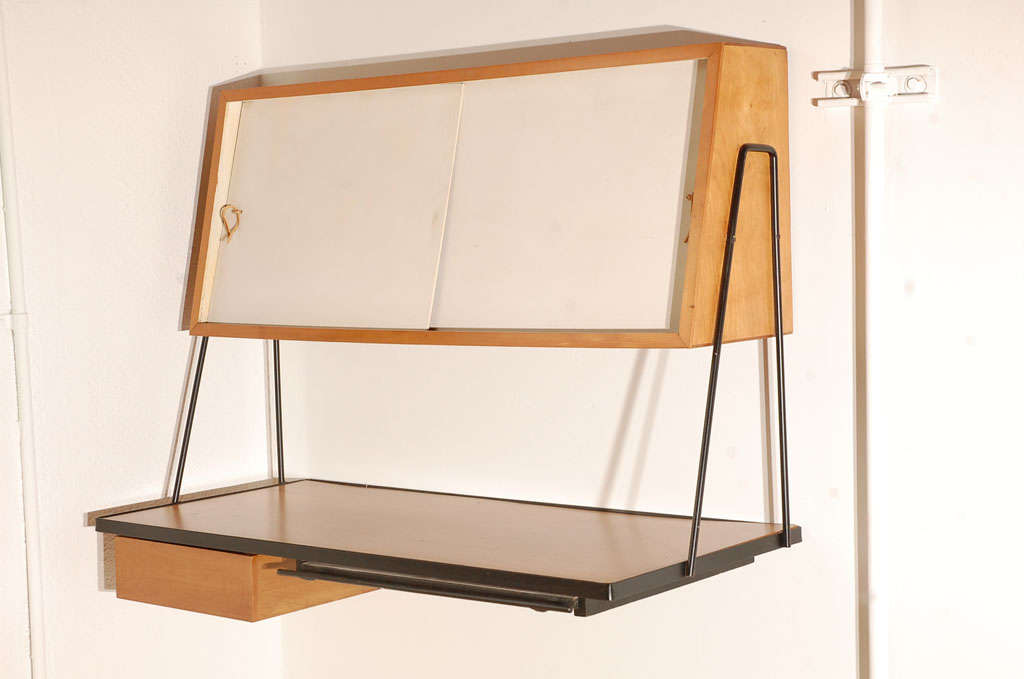 Arthur Umanoff Hanging Wall / Desk Unit for Elton at 1stDibs