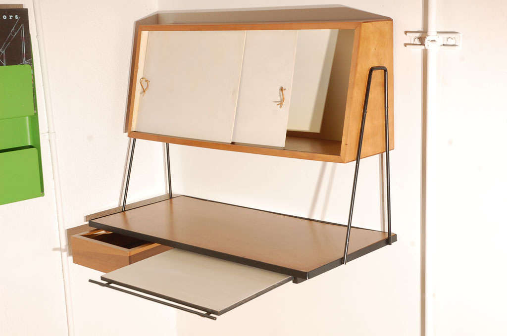 Arthur Umanoff Hanging Wall / Desk Unit for Elton at 1stDibs