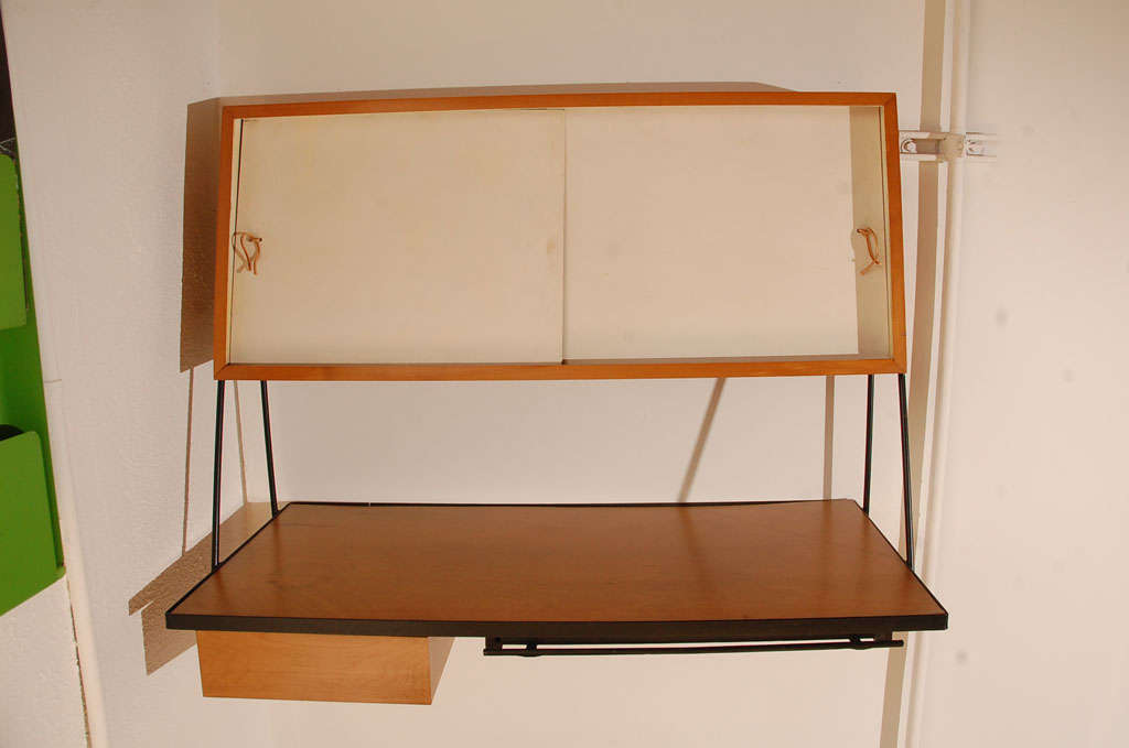Arthur Umanoff Hanging Wall / Desk Unit for Elton at 1stDibs
