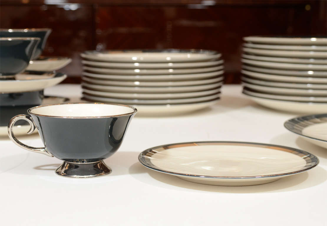 20th Century Art Deco Style China by Flintridge Service for 8