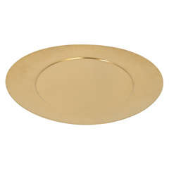 Set of 8 Modernist Brass Charger Plates by Mepra