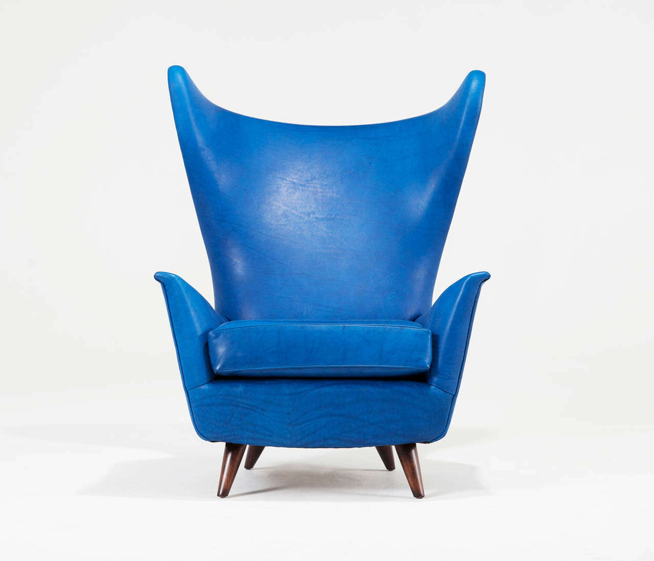 Mid-Century Modern Mid Century Italian Wingback Chair Reupholstered