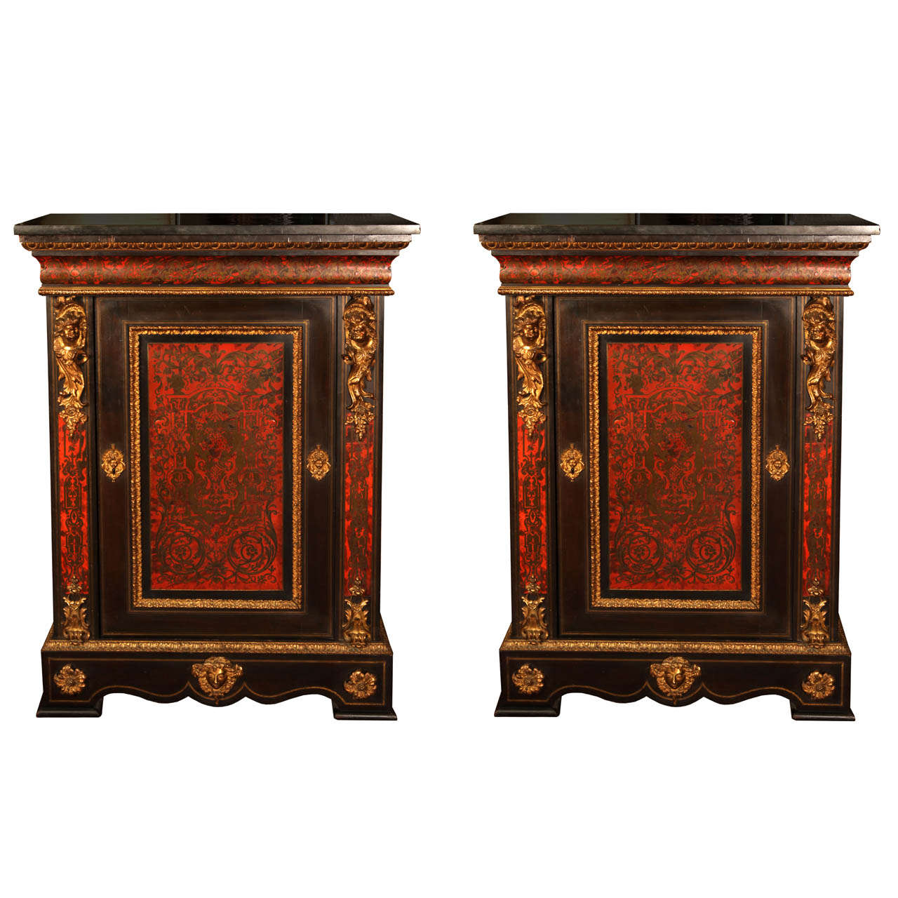 Pair of Napoleon III Cabinets For Sale