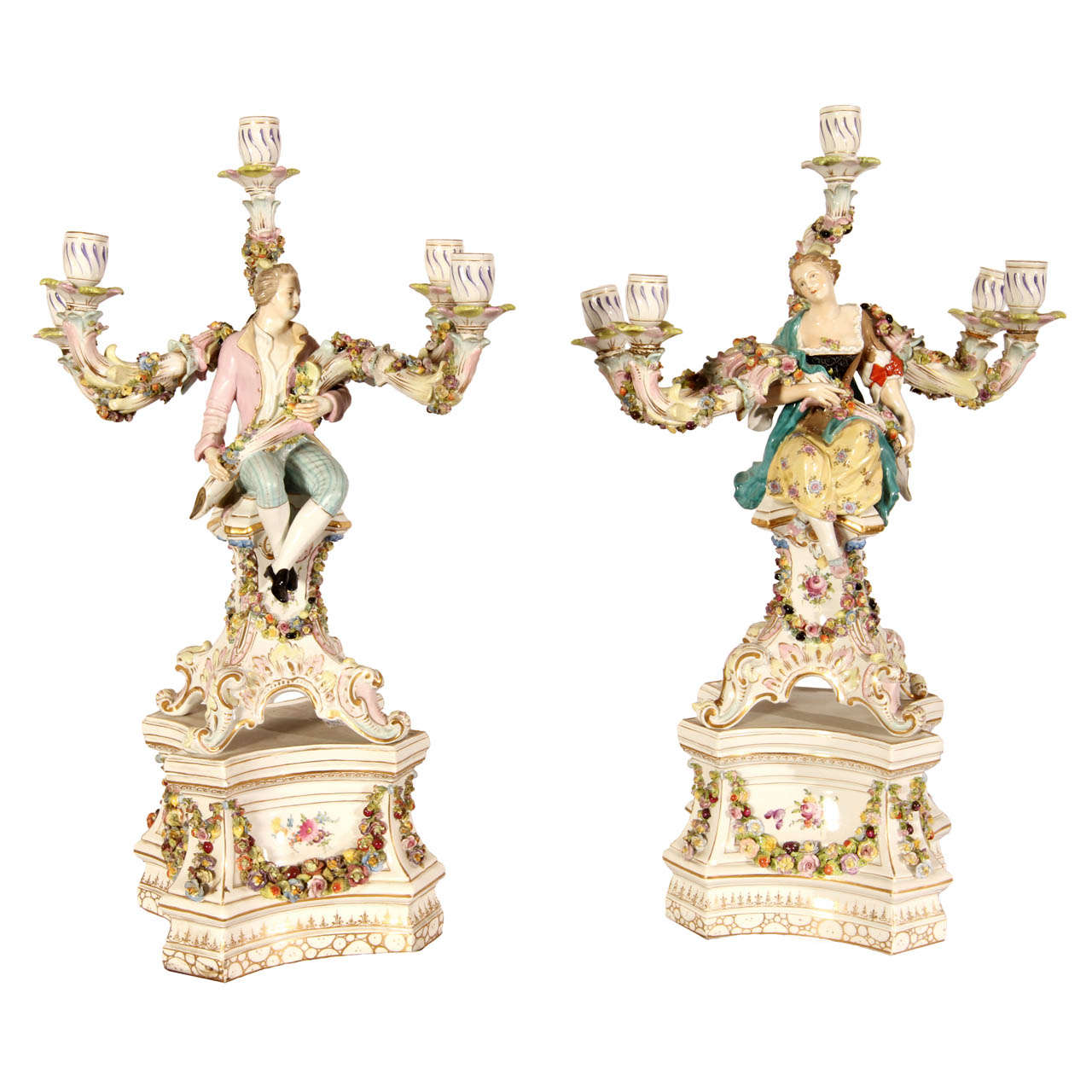 Pair of 19th Century Candelabras For Sale