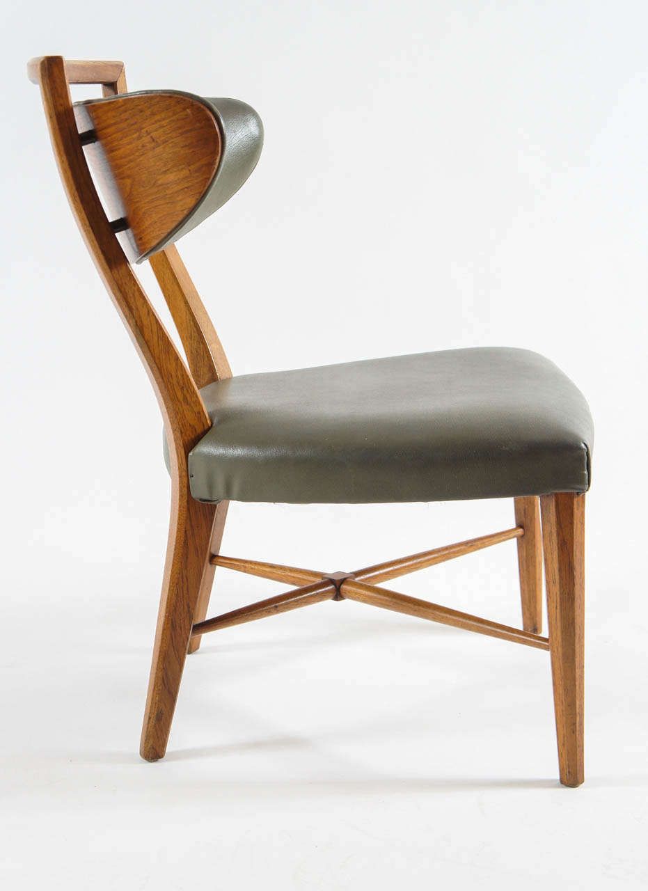 Mid-20th Century Pair of Slipper Chairs in the style of T. H. Robsjohn-Gibbings, c. 1950