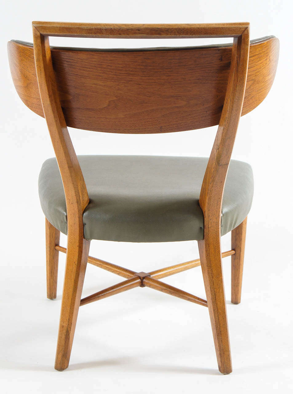 Walnut Pair of Slipper Chairs in the style of T. H. Robsjohn-Gibbings, c. 1950
