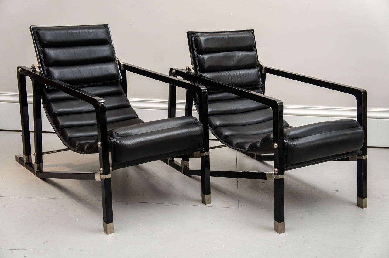 Modern Pair of Eileen Gray Transat Chairs