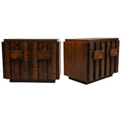 Mid Century Walnut Nightstands by Lane