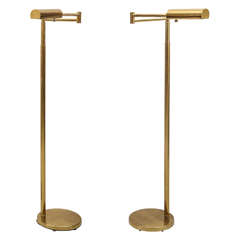 Pair Of Koch And Lowy Brass Floor Lamps