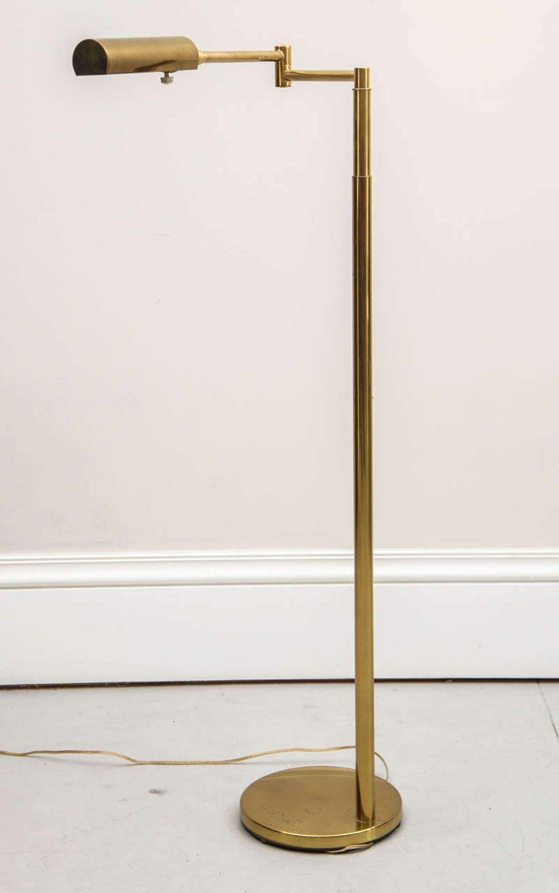 Modern Pair Of Koch And Lowy Brass Floor Lamps