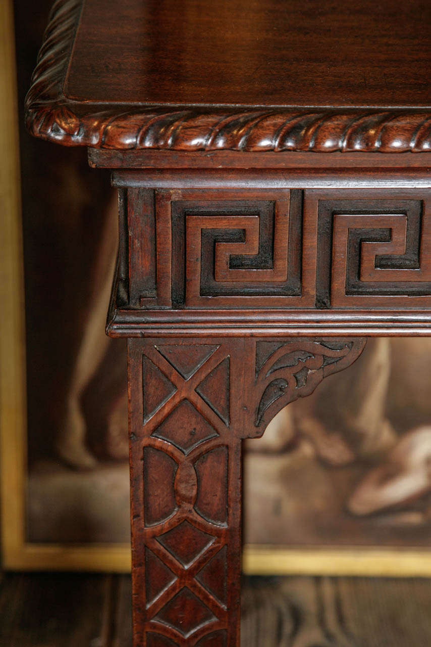 Irish Mid-18th Century Mahogany Side Table 1