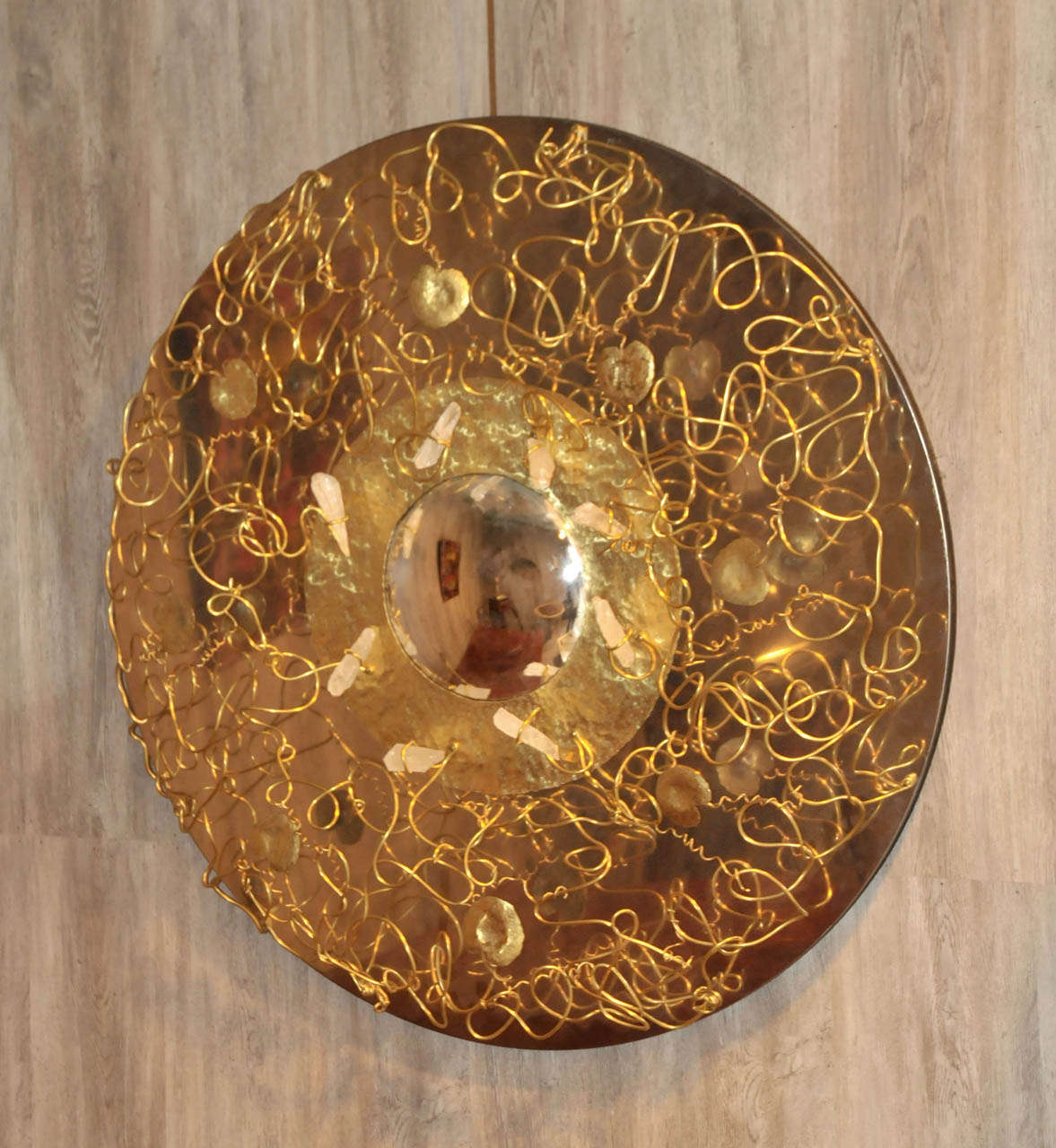 French 1990's Circular Mirror For Sale