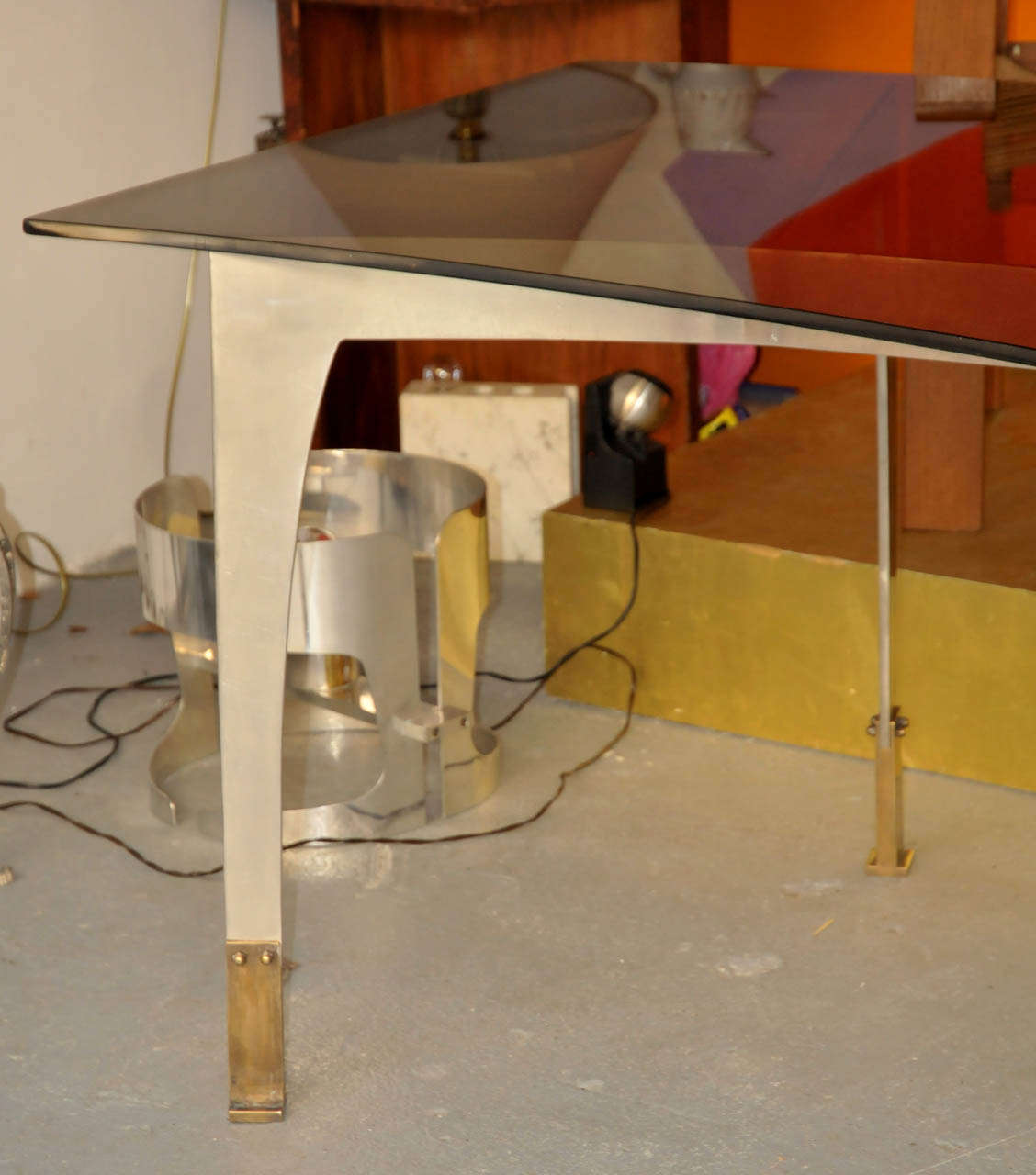 Large 1970's Table Desk For Sale 1