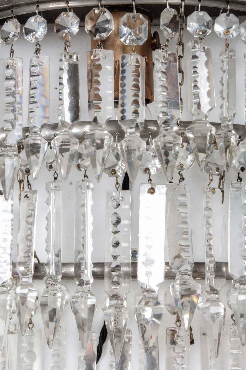 Pair of Exceptional European Lead Crystal Sconces In Excellent Condition In New York, NY
