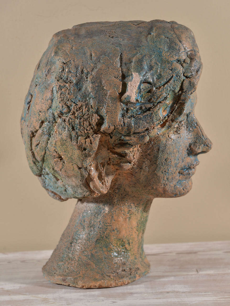 Italian Ceramic Bust by Angelo Grilli 1