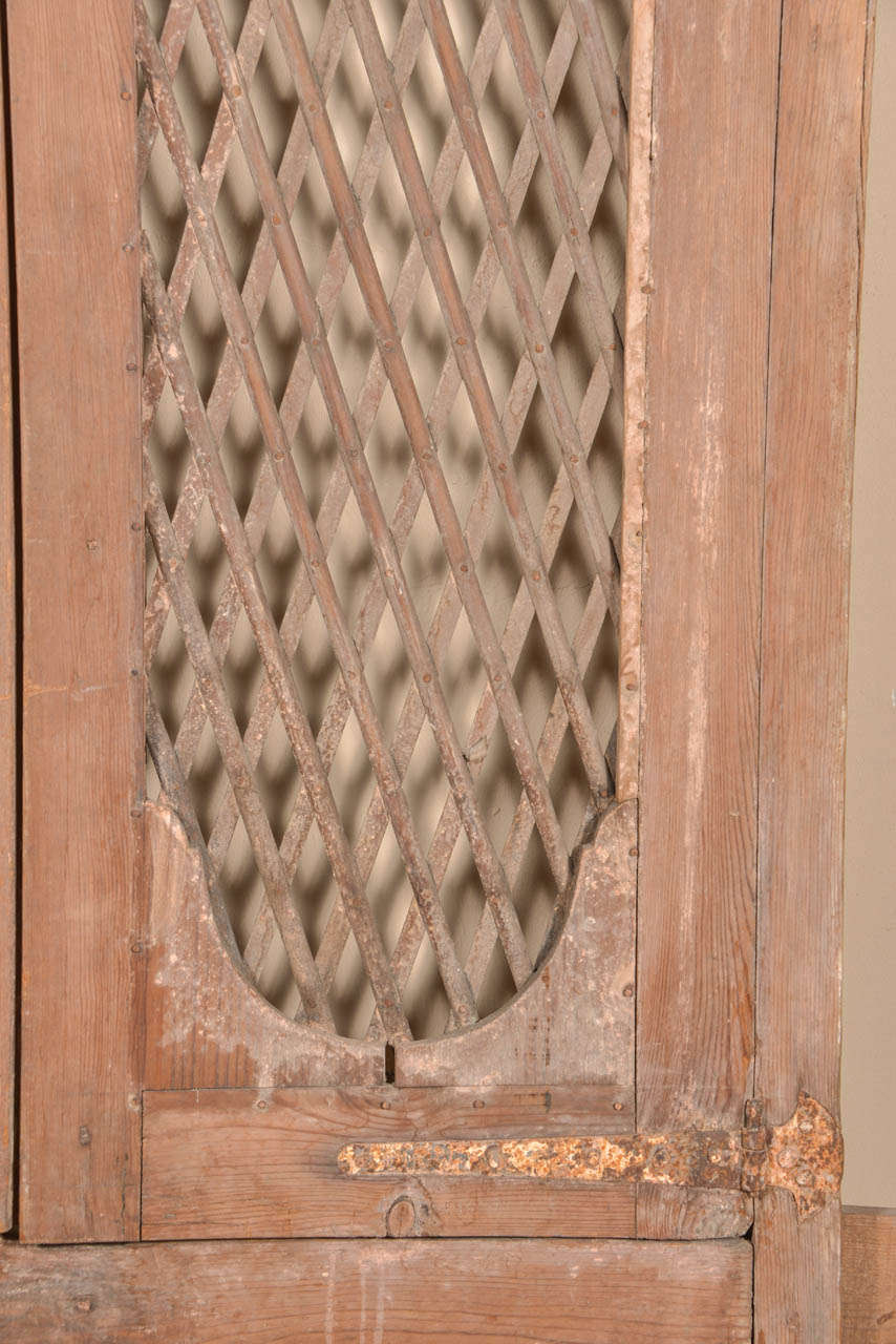 18th c. Italian Doors with Lattice Work Panels 1