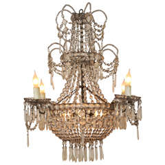 19th Century Seven-Light Crystal Chandelier 10
