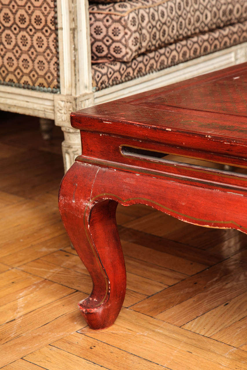 A Red Lacquer Chinese Low Table, France c. 1920 2