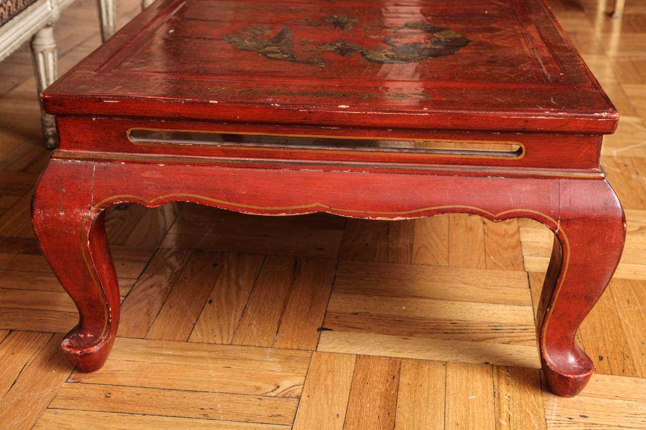 A Red Lacquer Chinese Low Table, France c. 1920 3