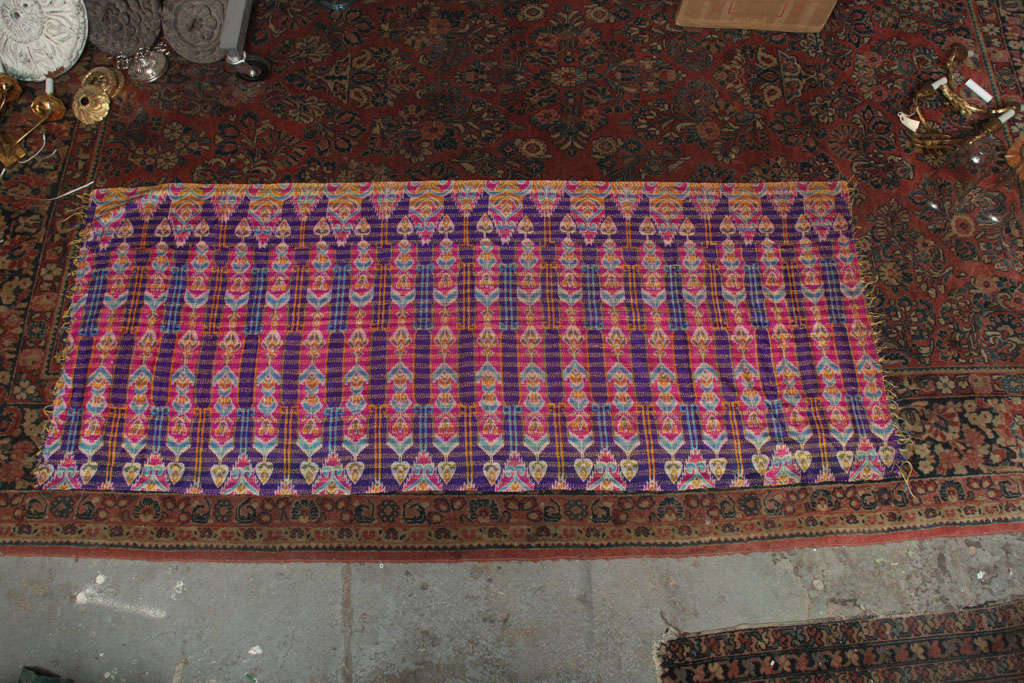 Indian magnificently colorful silk stole