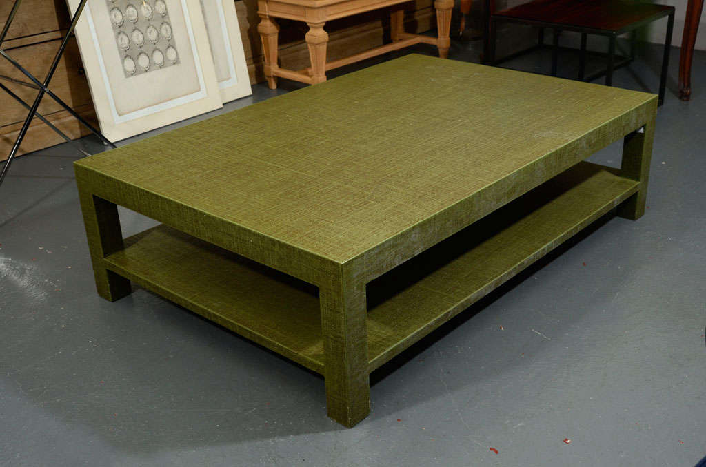 Green Karl Springer inspired coffee table