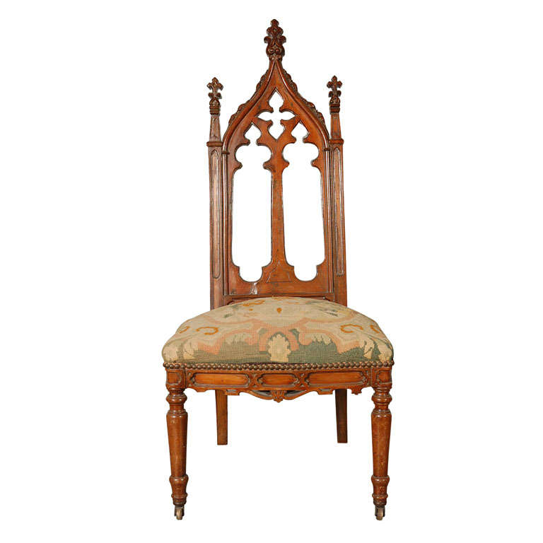 Gothic Style Hall Chair For Sale