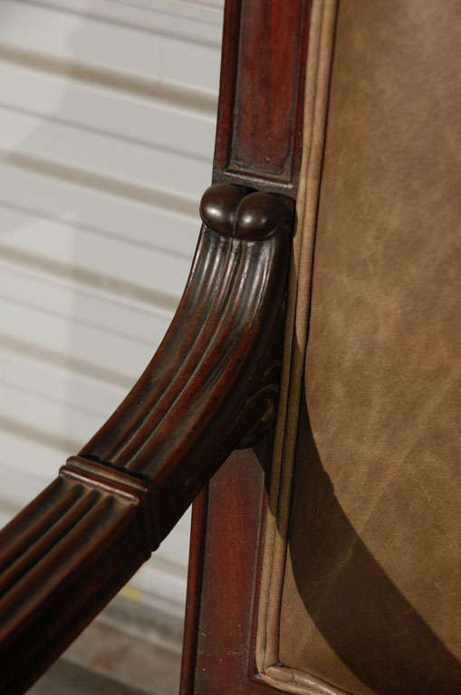 Wood Charles X Neoclassical Armchair For Sale