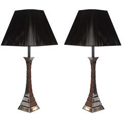 Pair of Sculptural Lamps by Lightolier