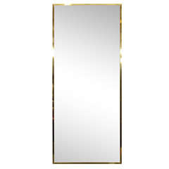 Minimalist Brass Mirror