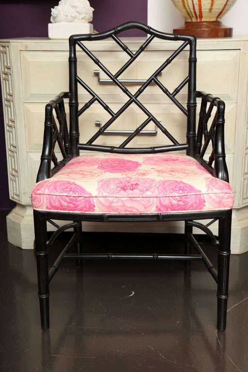 American Ebonized Bamboo Chair