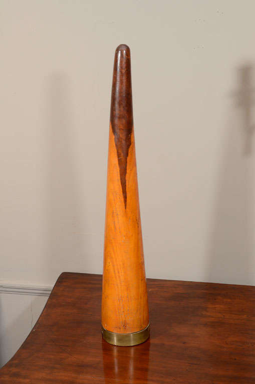 19th Century Sailor's Fid Made of Lignum Vitae and Brass In Excellent Condition For Sale In New York, NY