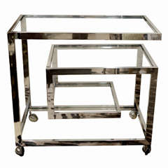 Vintage Chrome Bar Cart
