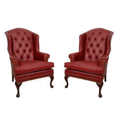 Antique Pair of Wingback Chairs
