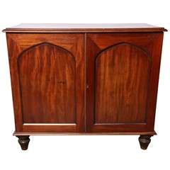 Two Door Mahogany Collectors Cabinet