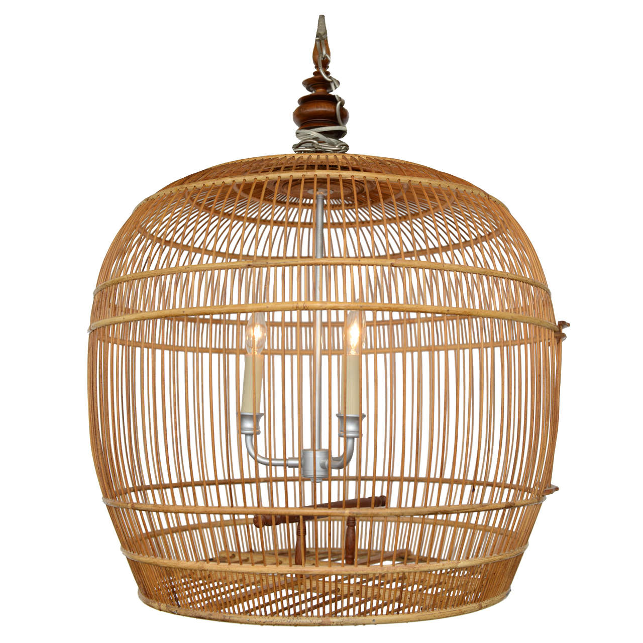 Fabulous Bird Cage Bamboo Chandelier at 1stDibs
