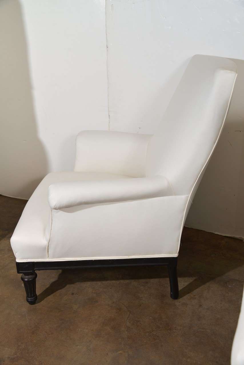 19th Century Pair of Upholstered Club Chairs In Excellent Condition In Houston, TX