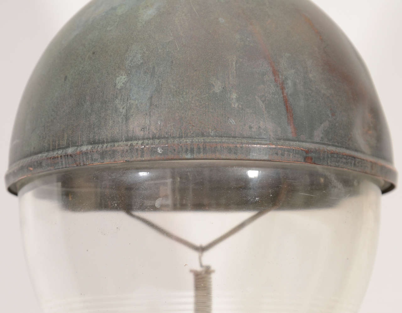 Mid-20th Century French Industrial Copper Teardrop Pendant Lights